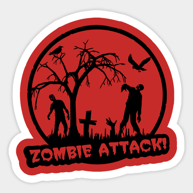 Zombie Attack! Sticker by nektarinchen